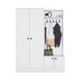 Hanah Home Soporte de Pasillo Blanco con Estanterías